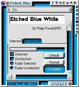 Etched Blue White