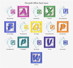 MS Office Dock Icons