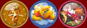 Winnie the poon, tiger, and piglet clock pack