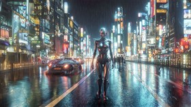 Ginza, Rain and Cyborg