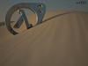 half life 2 logo in the desert