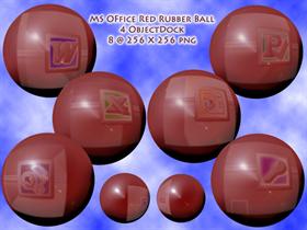 MS Office Red Rubber Ball