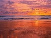 Cloudy Sunset Ocean Waves