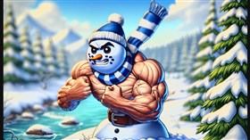 4K Angry Snowman