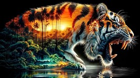 4K Tigers Inner Jungle