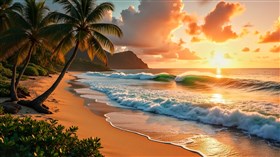4K Warm Beach