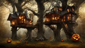 4K Halloween Treehouse