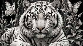 8K White Tiger