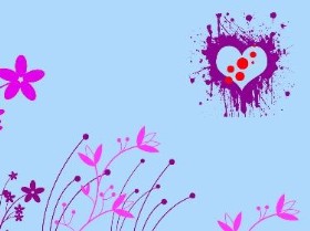 Flowers & Hearts (blue)