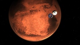 Perseverance Rover Separates Over Mars