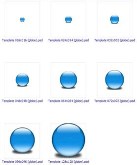 Photoshop Template 16x16 to 128x128 (globe)