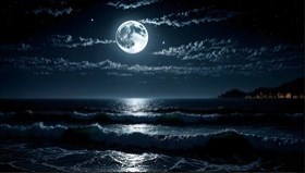 a bright moonlit night
