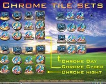 Chrome tile set