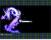 Dragon with family plaid