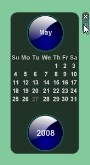 Vista Crystal Blue Calendar Rounded Corners