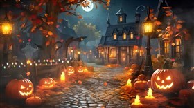 Spooky Autumn Village Halloween