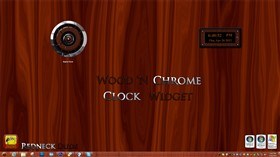 Wood 'N Chrome Clock Widget