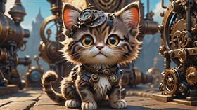 4K Steampunk Kitten