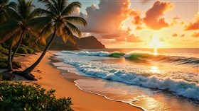 4K Warm Beach