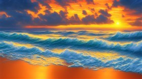 4K Ocean Sunset