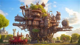 4K Steampunk Treehouse