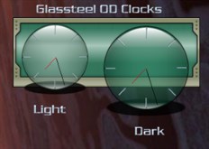 Glassteel OD Green Clocks
