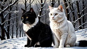 Black and white