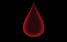 droplet in blue and red