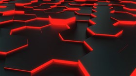 4K Hexagon Red
