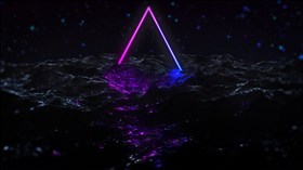 4K Black Neon Sea