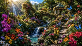 4K Butterfly Garden