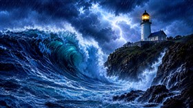 4K Lighthouse Storm