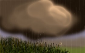 Cloudy with rain