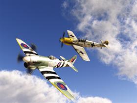 Hawker Tempest and Me109