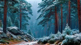 Winter Country Road