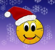 Santa Smiley Clock