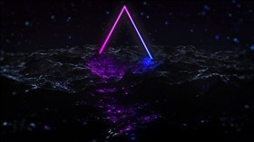 4K Black Neon Sea