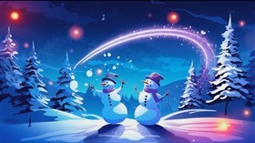 4K Playful Snowmen