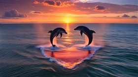 4K Dolphin Love