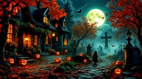 4K Halloween Graves