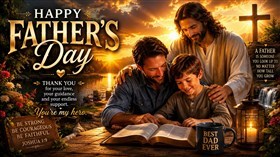 4K Jesus Fathers Day