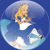 Alice in a glass sphere