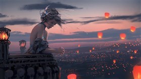 Watching the Sky Lanterns